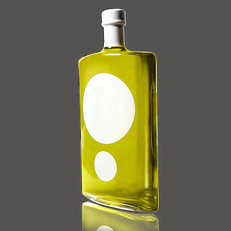 250ml500ml8oz 17oz clear flat empty glass wine/liquor for vodka /whisky/water/oil  glass bottle with screw cap