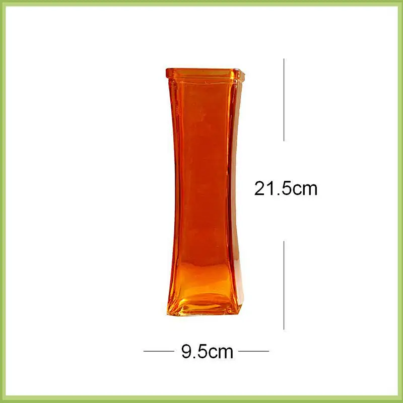 Excellent quality table crystal handblown colorful glass vase