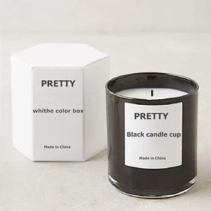 Chinese factory heat resistant glass jar for Scented Candle  candle holders with wooden cork lid