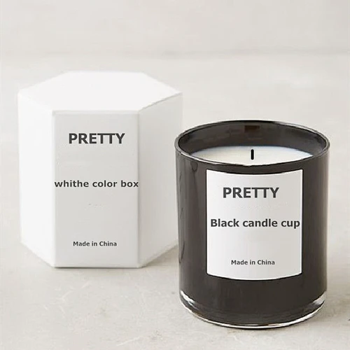 Chinese factory heat resistant glass jar for Scented Candle  candle holders with wooden cork lid