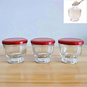 Promotion custom transparent 500ml food packaging glass jars