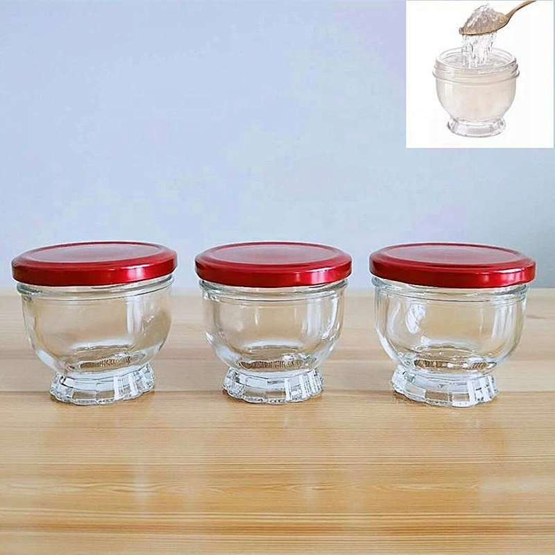 Promotion custom transparent 500ml food packaging glass jars