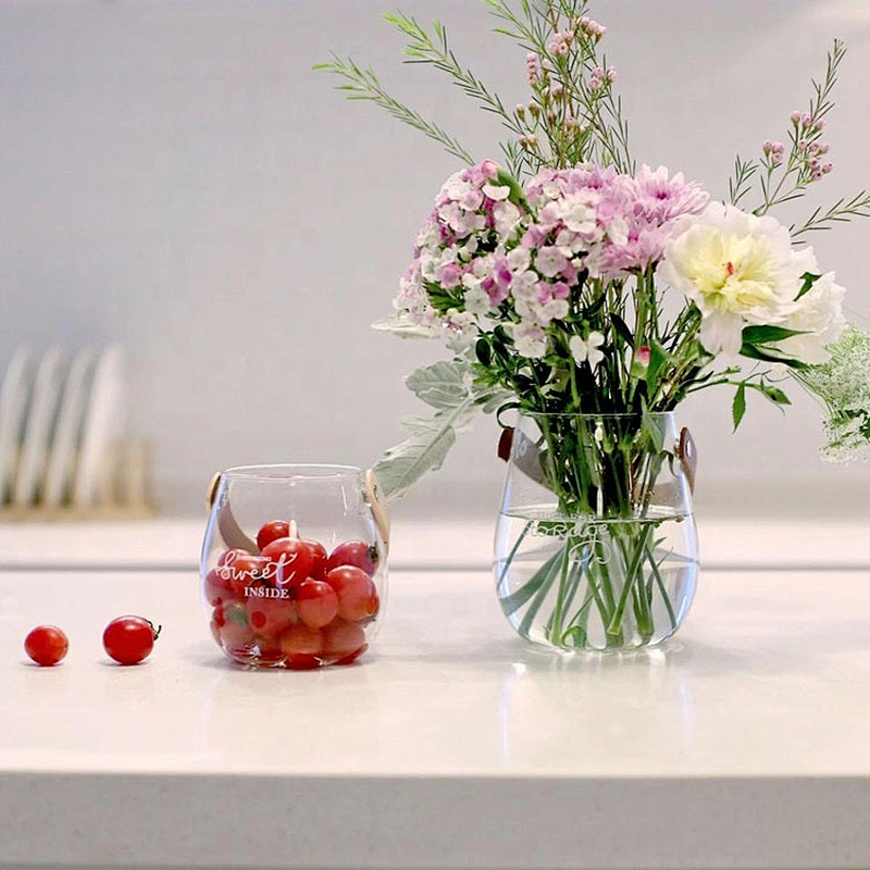 Excellent quality custom wholesale glass jar/borosilicate glass cup without spoon for dessert milk tea fruit salad