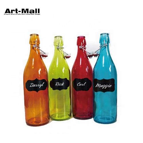 Guaranteed quality cheap 500ml swing top custom glass liquor milk bottle