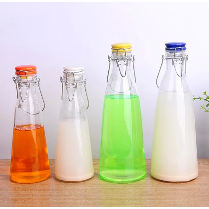 500ml 750ml 1000ml 2000ml Wholesales Factory cold brew bottle swing top bottle with Ceramic snap lid for juice beverage