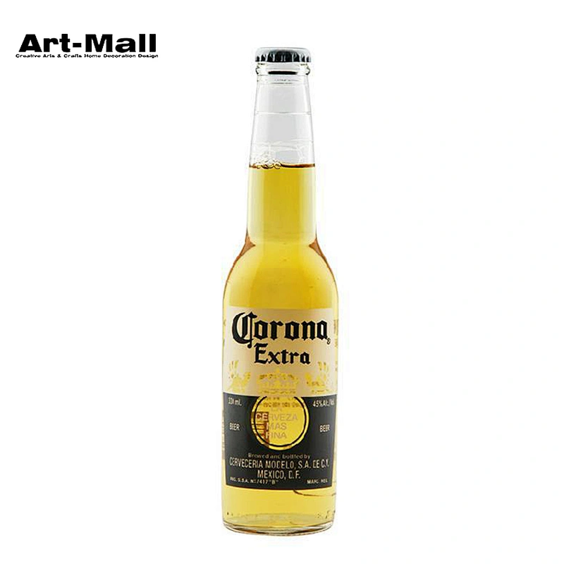 Factory direct sale 330ml long neck clear glass beer bottle with tin cap