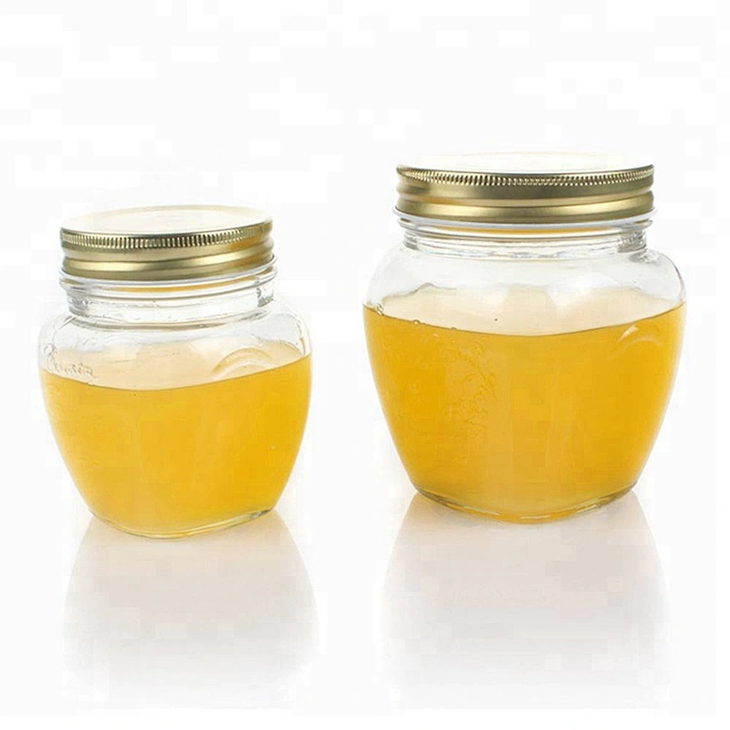 Wholesale clear honey storage bottle glass jars for beekeeping