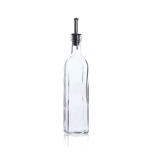 100ml 250ml 500ml 750ml Clear Glass Traditional-Style Olive Oil Bottles Square Cooking Oil Bottles Glass Vinegar Bottles