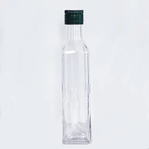 100ml 250ml 500ml 750ml 1L Square  Cooking oil Olive Oil Glass Bottle with metal lid  Wine bottle Juice Bottle