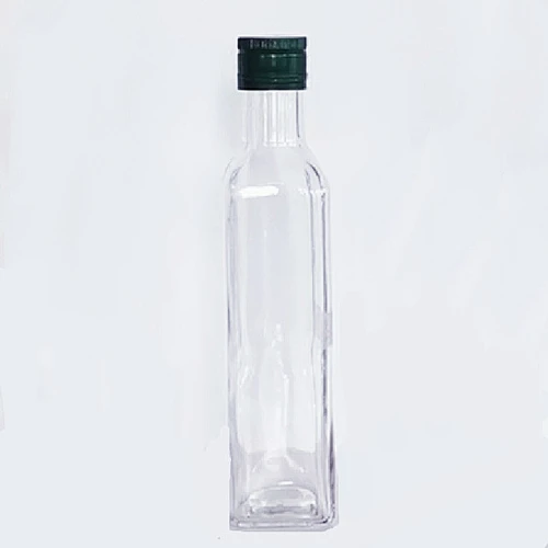 100ml 250ml 500ml 750ml 1L Square  Cooking oil Olive Oil Glass Bottle with metal lid  Wine bottle Juice Bottle