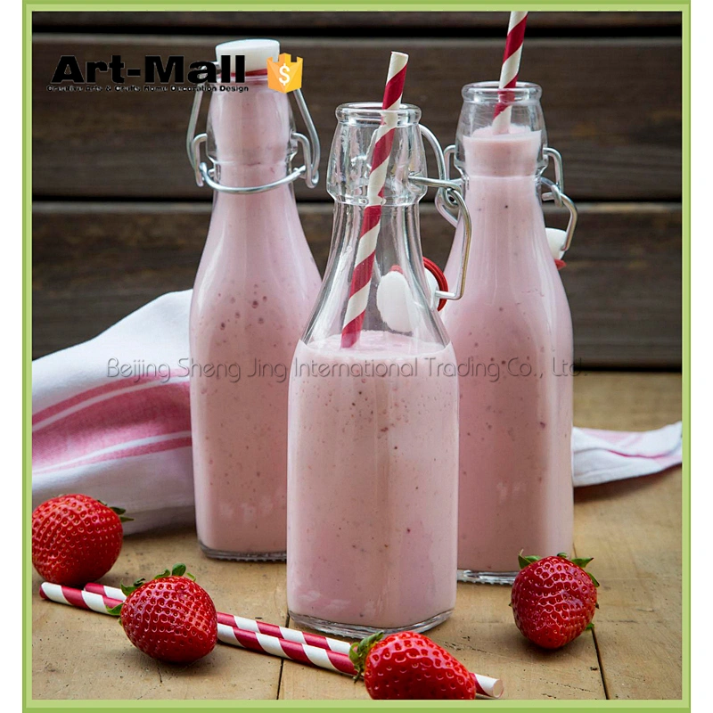 Direct factory price round shape fresh milk glass bottle