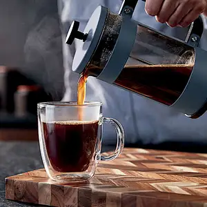 Manufacture Custom Coffee Tea High Borosilicate Handle Heat Resistant Mug Food Grade Hot Insulated Double Wall Glass Cup