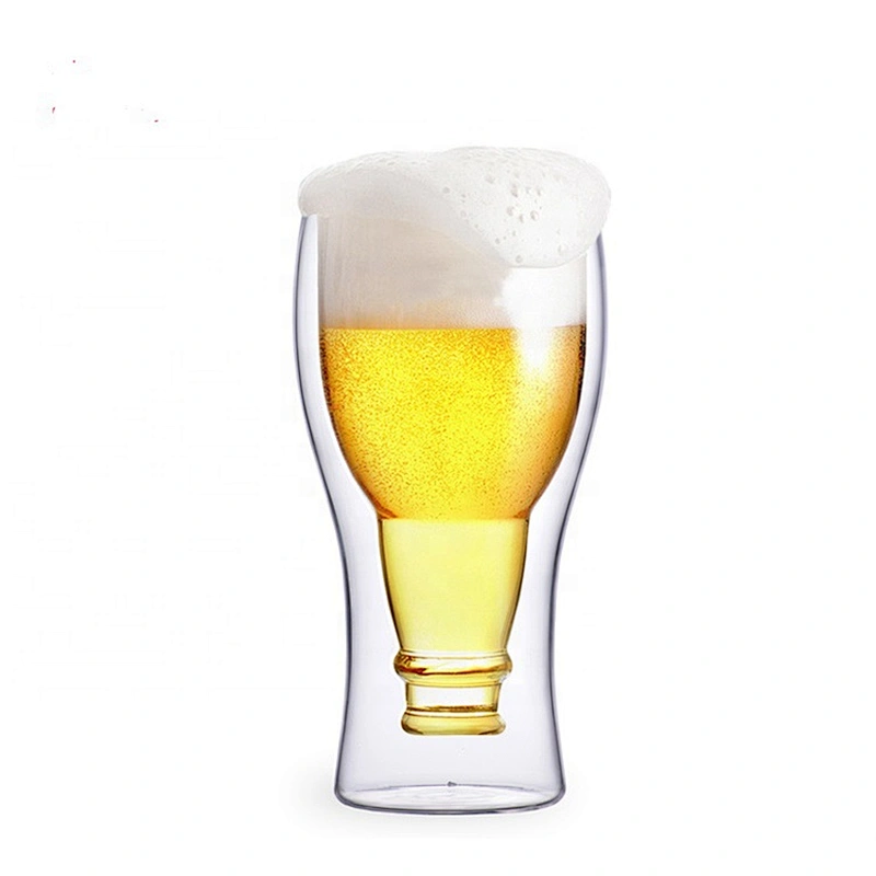 China manufacturer supply hot sale beer cup Individuality double wall beer glass jar