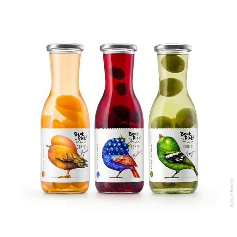 Large capacity 250ml 500ml 750ml 1000ml 1L coconut milk drink bottle 1 liter yogurt drinking glass milk bottle with metal lids