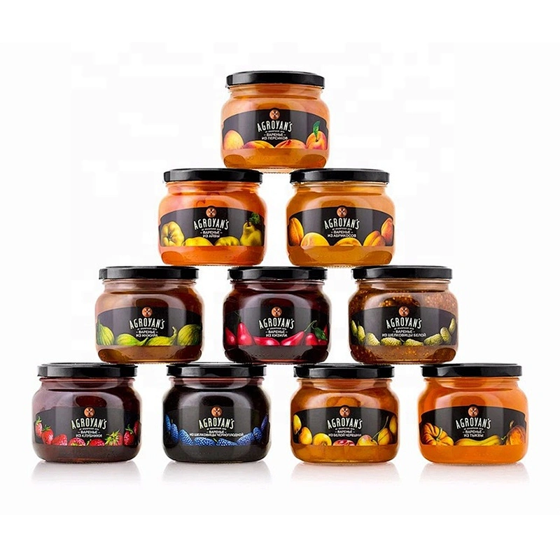 Mini tarros de cristal de alta calidad y bajo precio para miel con buen sellado.
