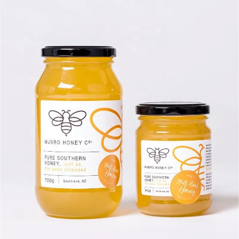 Frascos de vidrio de envasado de alimentos de diseño personalizado económicos con buena calidad