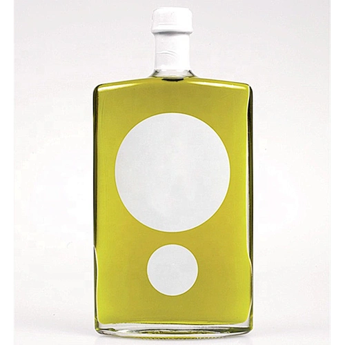 250ml500ml8oz 17oz claro plano vaso vacío vino / licor para vodka / whisky / agua / aceite botella de vidrio con tapón de rosca