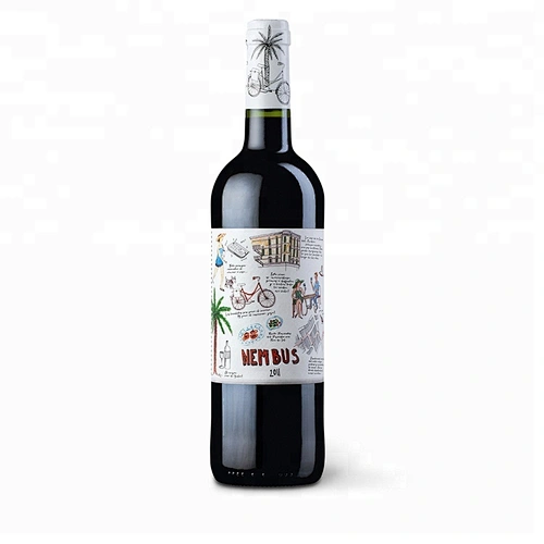 Botella de vino de cristal rojo de entrega rápida de alta calidad 750ml