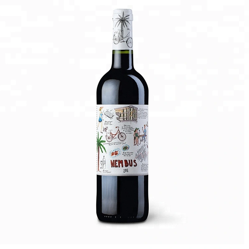 High Quality Fast Delivery Red Glass Wine Bottle 750ml