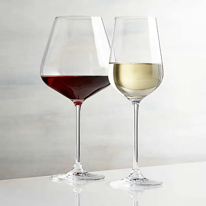 Wholesale Wine GLass and Champagne Glasses Lead Free Crystal Glass Burgundy Goblet