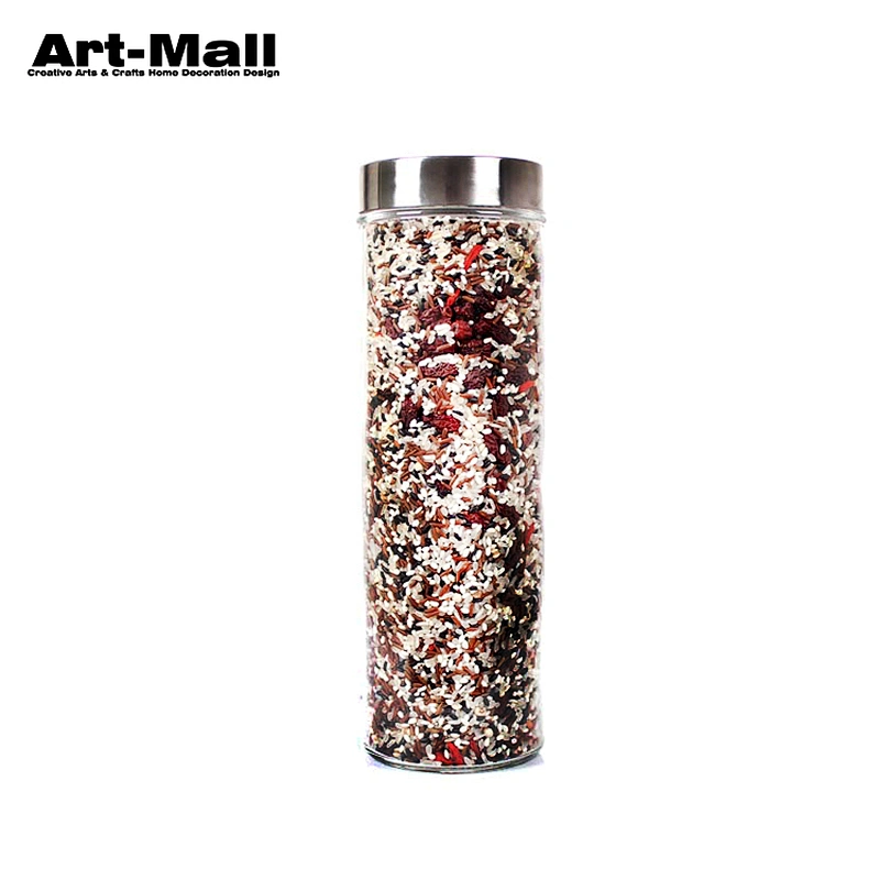 Promotional 500Ml 1000Ml 1300Ml 1800Ml Clear Round Glass Jar With Lid