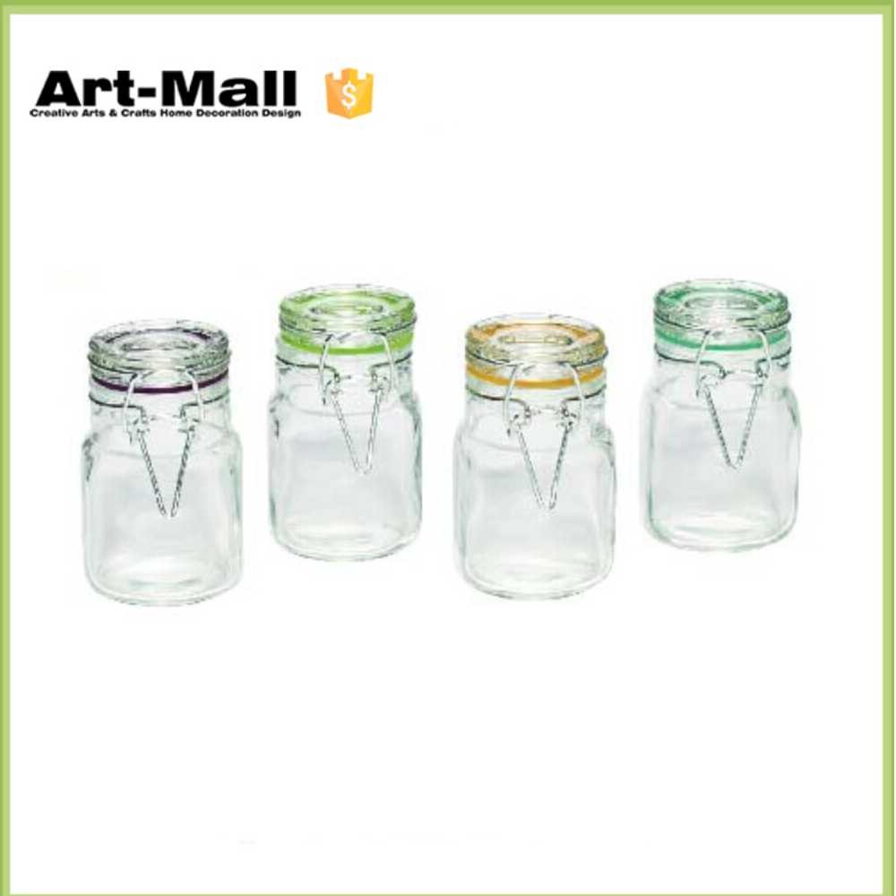 glass storage jar with clip lid