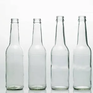 China manufacturer 250ml  transparent glass squeeze juice bottle