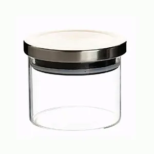 Various Sizes Airtight Glass Borosilicate Storage Jar with Bamboo Lid/Wooden Cork/Stainless Iron Lid