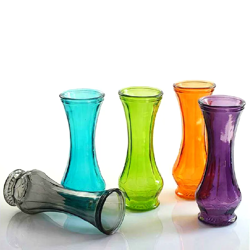 Decorate wedding house small colored terrarium cheap flower glass vases