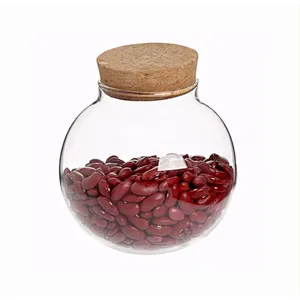 Eco-Friendly Heat Resistant Wholesale High Quality Food Storage Wide Mouth Bamboo Lid Borosilicate Jar