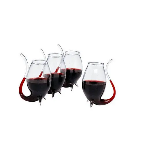 Buen diseño, claro, único, mango, tiro de vampiro, copa de vino tinto