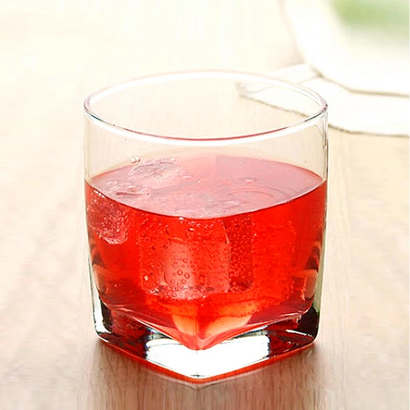 Different sizes square shape wide mouth glass beer cup