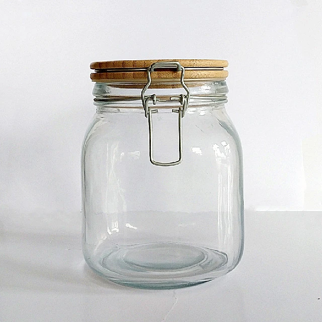 glass airtight storage jar