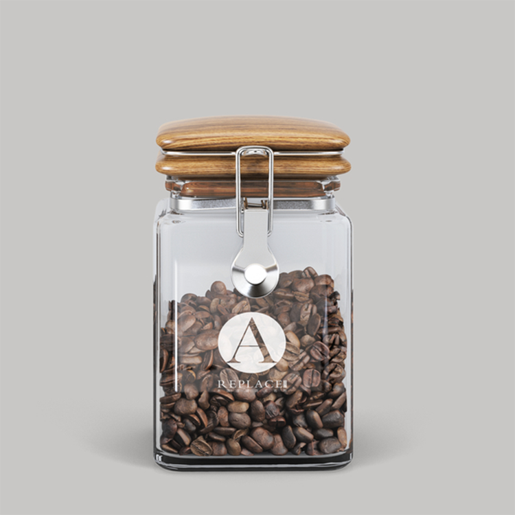 glass jar with glass lid