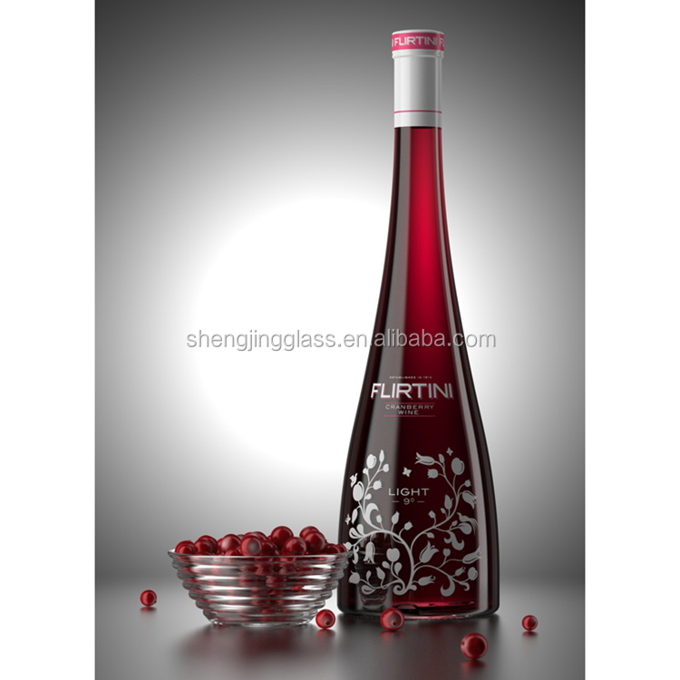 decorative glass wine bottle