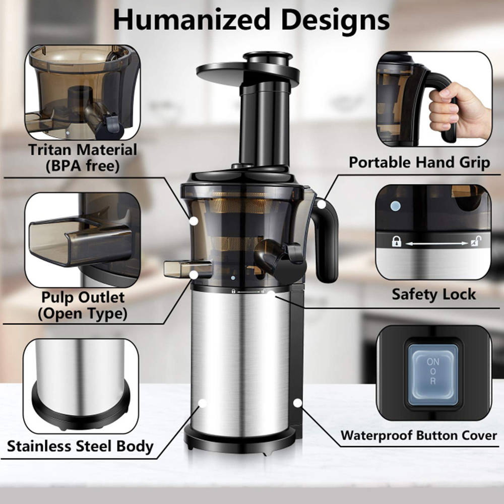 Manufacturer Kitchen fruit vegetable slow cold press juicer for hotel restaurant office using --Picture 7