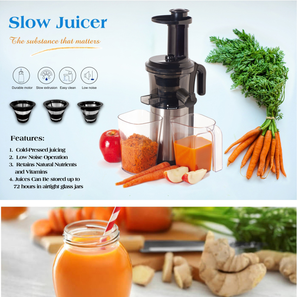 Manufacturer Kitchen fruit vegetable slow cold press juicer for hotel restaurant office using --Picture 1