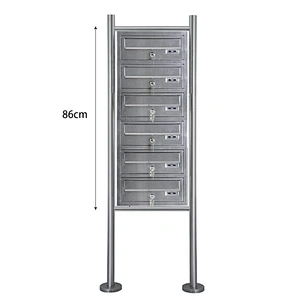 Outdoor free standing metal garden mailbox
