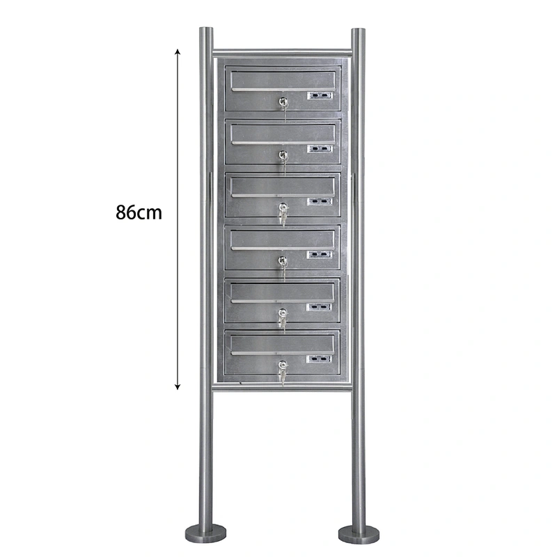 Outdoor free standing metal garden mailbox