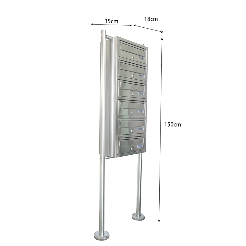 Outdoor free standing metal garden mailbox