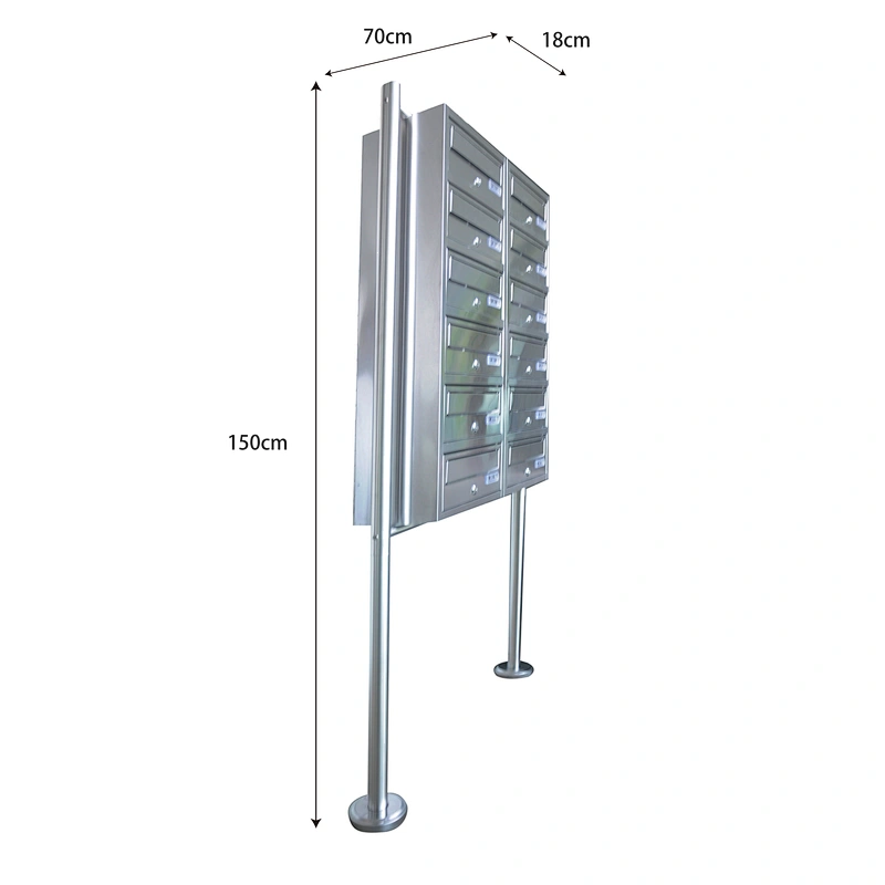 Wrought Stainless Steel Free Standing Residential Mailboxes With Posts