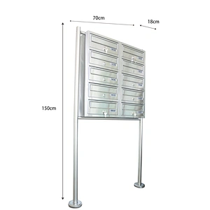 Wrought Stainless Steel Free Standing Residential Mailboxes With Posts