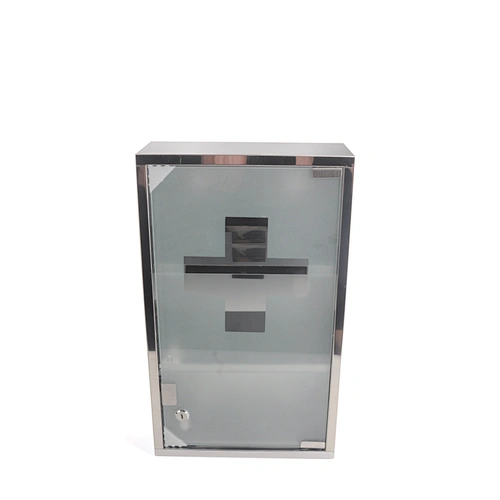 Home use bathroom wall hanging single door box medicine cabinet