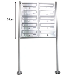 Wrought Stainless Steel Free Standing Residential Mailboxes With Posts
