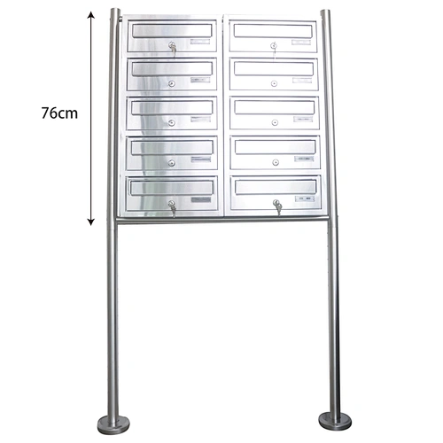 Wrought Stainless Steel Free Standing Residential Mailboxes With Posts