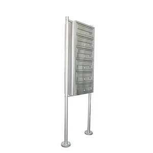 Outdoor free standing metal garden mailbox
