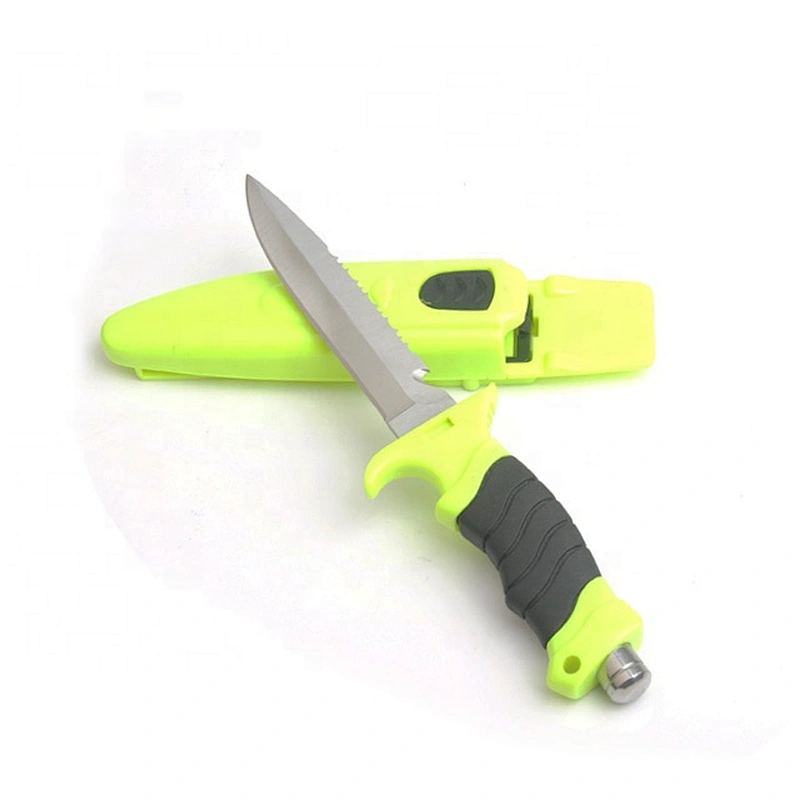 Fixed blade diving knife with ABS+TPR handle