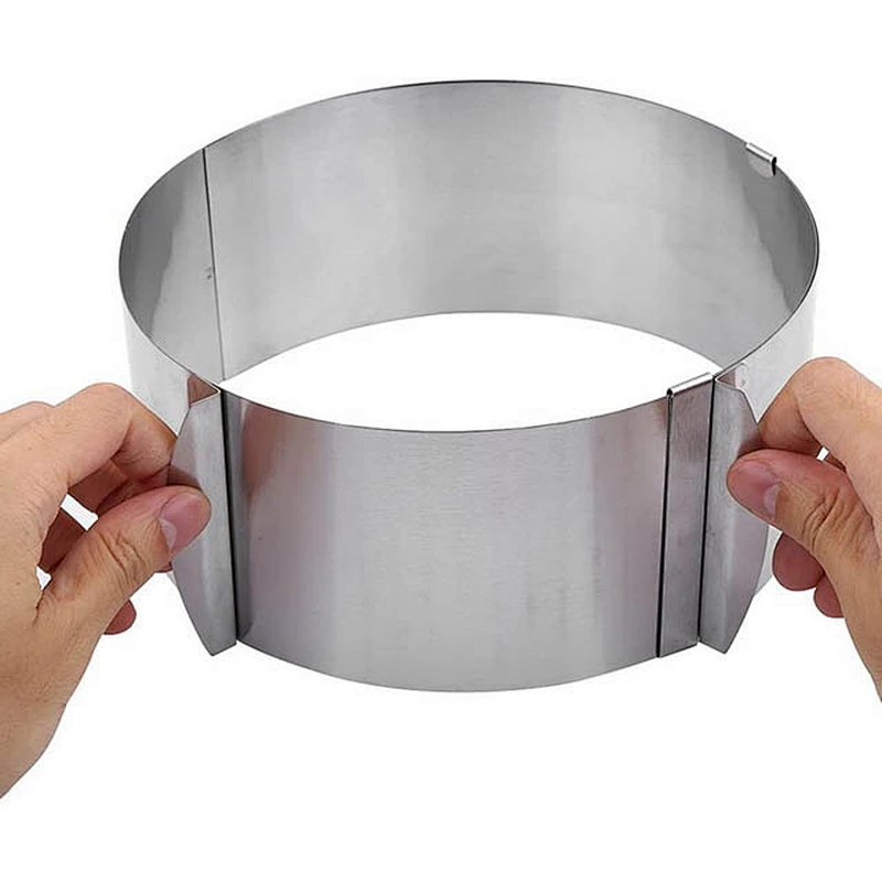 Popular food grade stainless steel   baking tools home use 6-12 inch adjustable cake mould