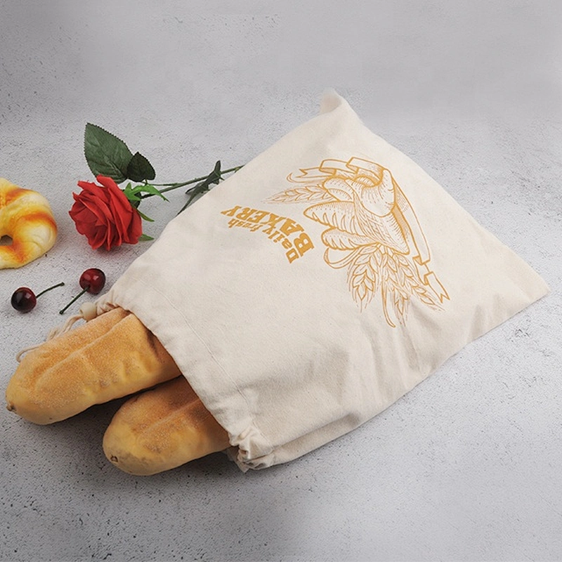 New style french storage canvas reusable cotton bread bag