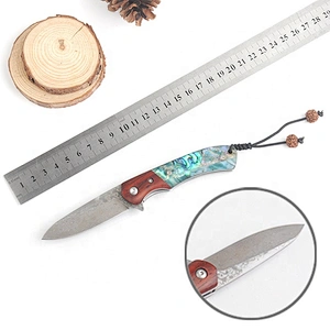 OEM Mini Pocket Knife Survival Damascus Steel Blade Knifes Survival Knife Folding